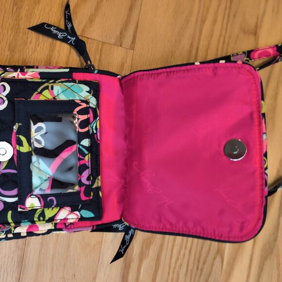 Vera Bradley Crossbody Bag In Cotton, Navy Floral, NWOT - Picture 6 of 11